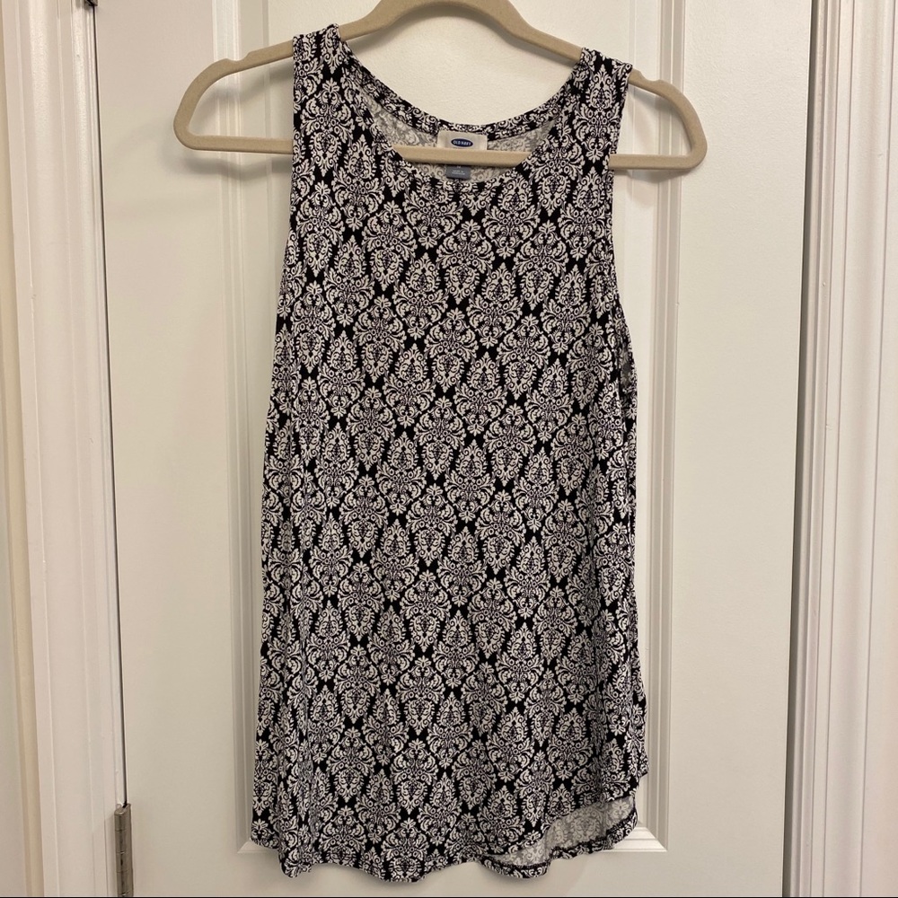 Patterned Sleeveless Tank Top Blouse